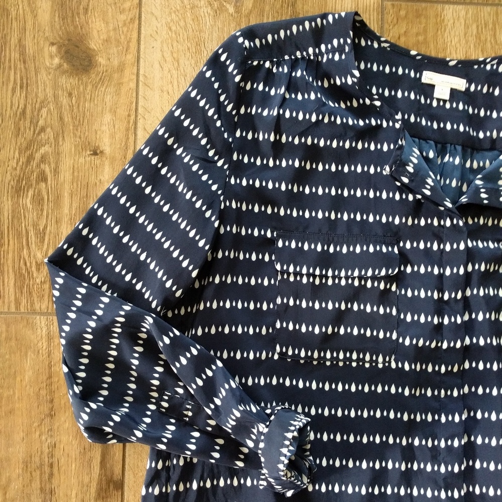 Gap Blue Rain Drop Blouse
